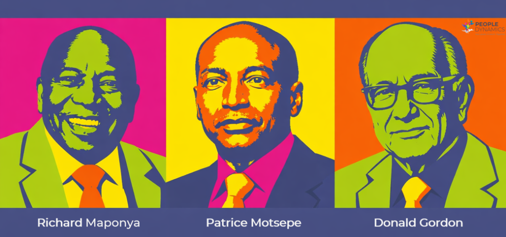 Richard Maponya, Patrice Motsep, and Donald Gordon